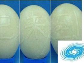 黑龙江一农家养的鹅生下带字的蛋，分别是”神已到来”,经专家验证字形与蛋身一体，非人工制作。