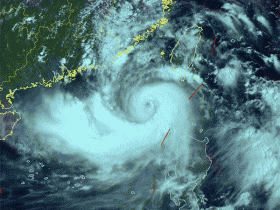从动态卫星云图观察今年最强台风