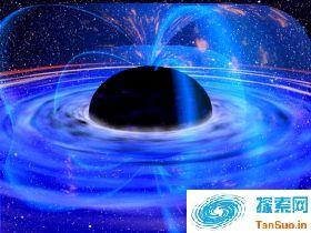 非常接近巨大黑洞的超远星系中的强大磁场