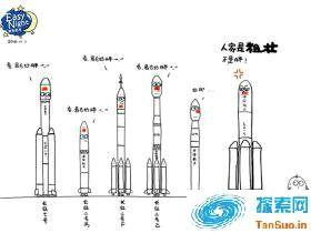 中国现役火箭一图对比 长征5号太牛了