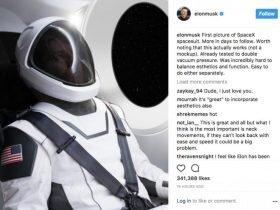 马斯克在Instagram大秀SpaceX宇航服:满满科幻感
