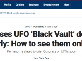 UFO机密文件被美国中情局公开 近期还将向国会报告